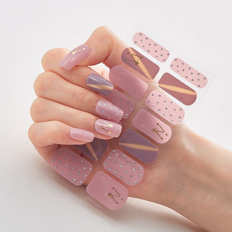 3d Laser Bronzing Craft Nail Applique Nail Sticker