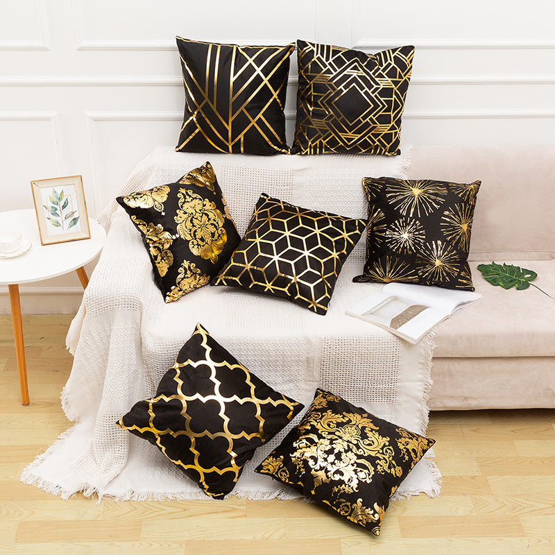 2023 Bronzing Pillow Cover Home Amazon Hot Style Home European Classical Sofa Cushion Cover Cross-border Pillow Cover