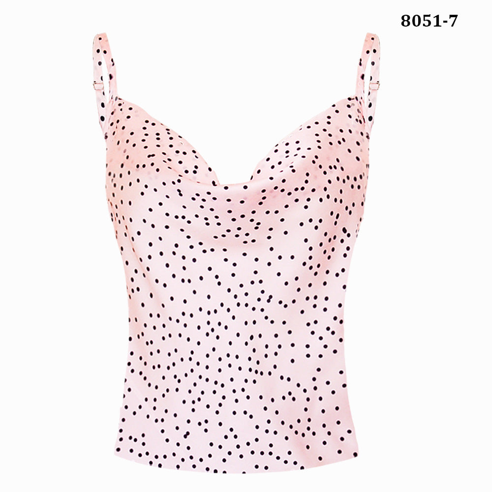 2022 Cross-border European and American foreign trade solid color camisole vest women's outer wear camisole women's tops Amazon women's clothing