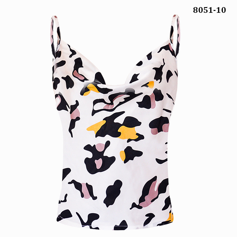 2022 Cross-border European and American foreign trade solid color camisole vest women's outer wear camisole women's tops Amazon women's clothing