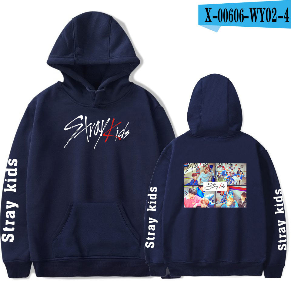 2019 new Korean men's group stray kids Korean version trend hooded sweaters for men and women