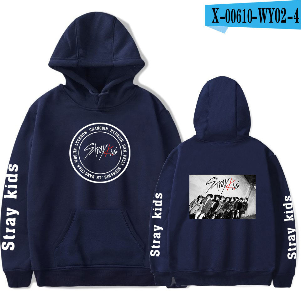 2019 new Korean men's group stray kids Korean version trend hooded sweaters for men and women