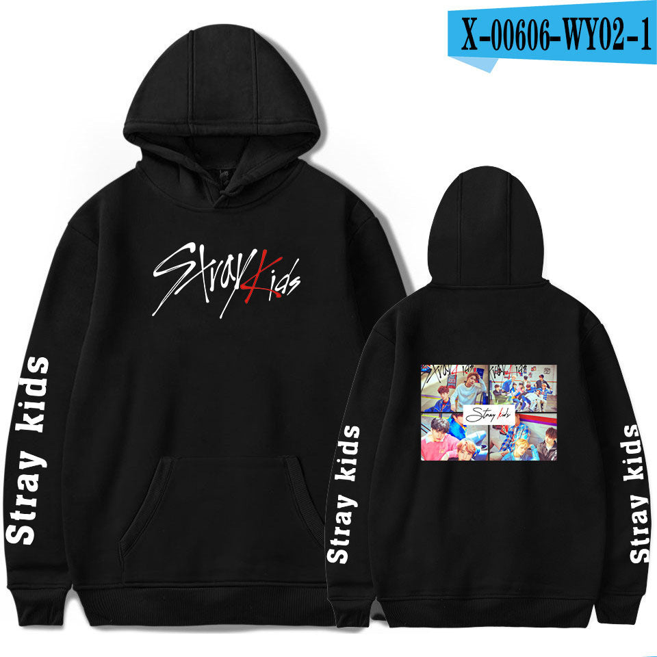 2019 new Korean men's group stray kids Korean version trend hooded sweaters for men and women