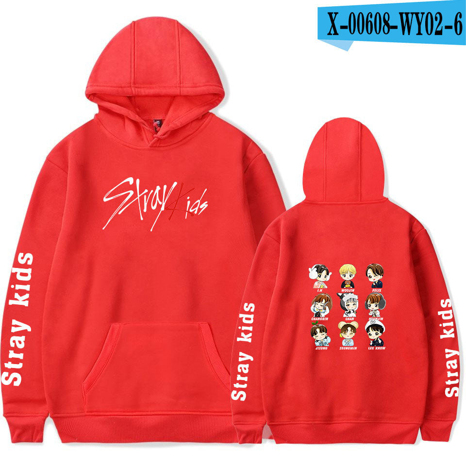 2019 new Korean men's group stray kids Korean version trend hooded sweaters for men and women