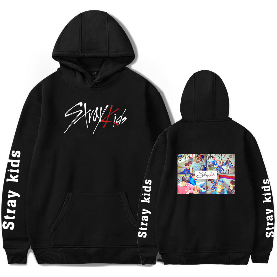 2019 new Korean men's group stray kids Korean version trend hooded sweaters for men and women