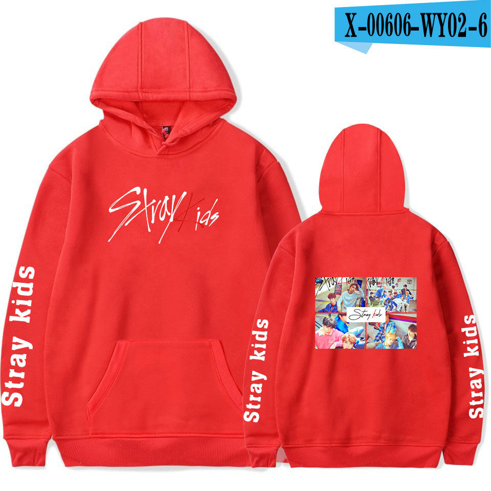 2019 new Korean men's group stray kids Korean version trend hooded sweaters for men and women