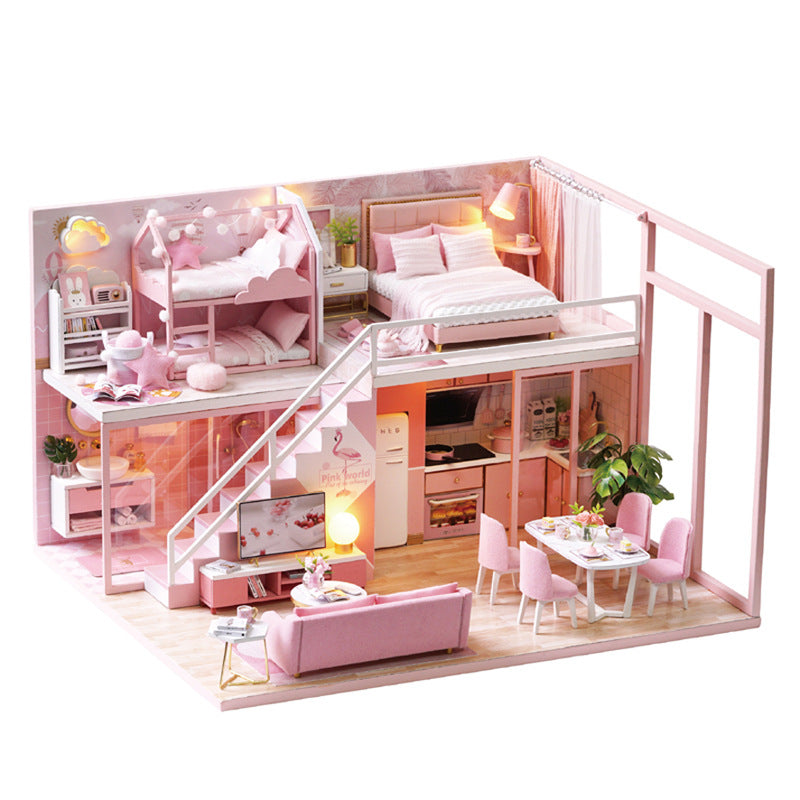 Wisdom House 3D Stereo Jigsaw Puzzle Assembled Girls Toys Handmade DIY Hut for Girlfriend Birthday Gift