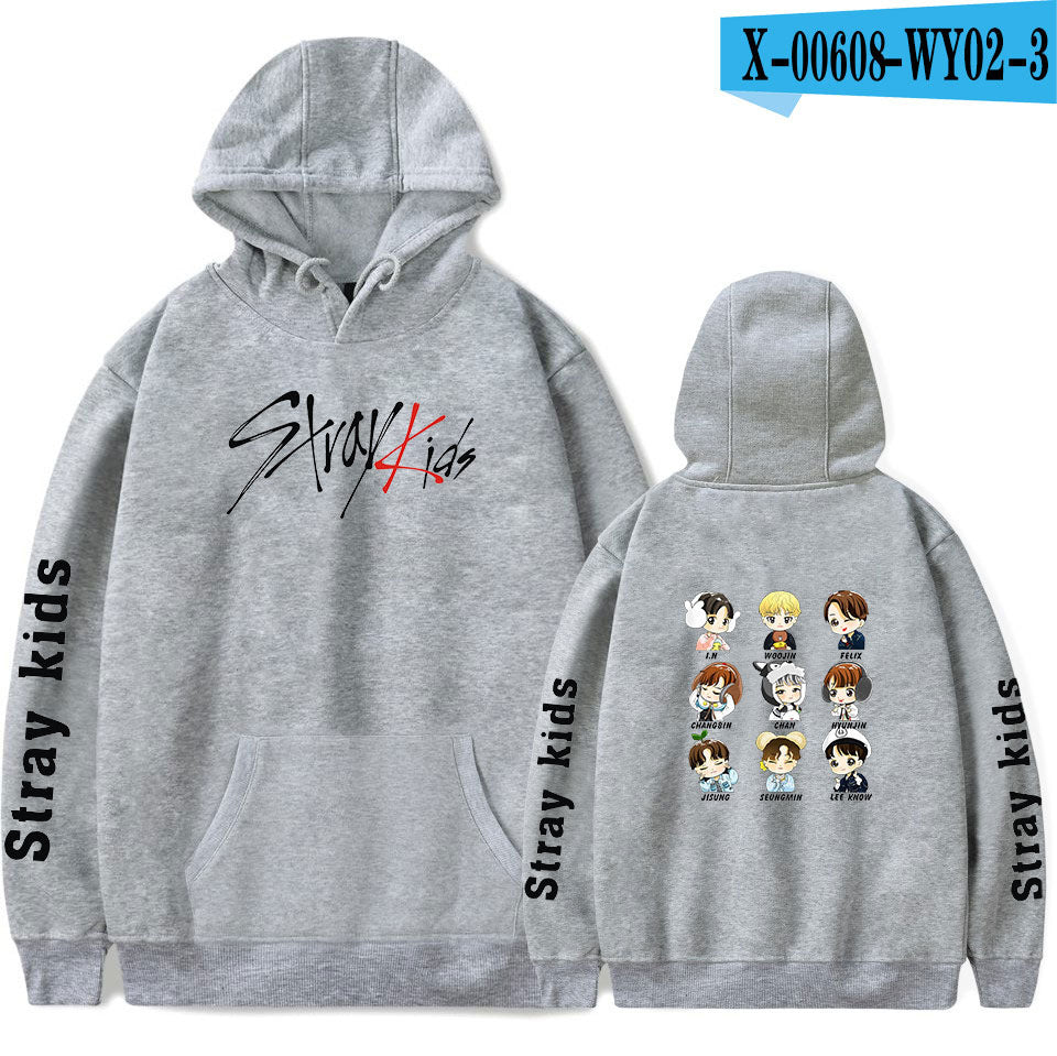 2019 new Korean men's group stray kids Korean version trend hooded sweaters for men and women