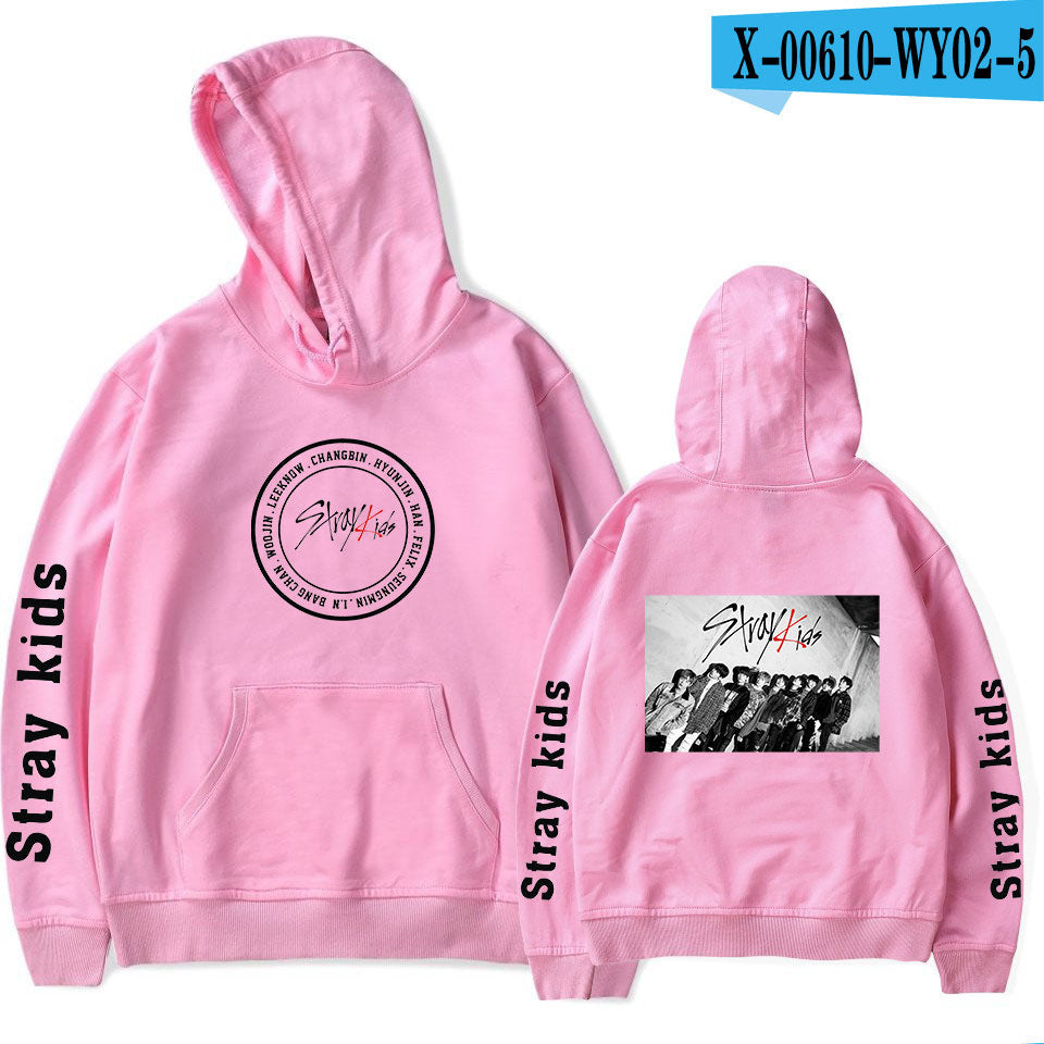 2019 new Korean men's group stray kids Korean version trend hooded sweaters for men and women