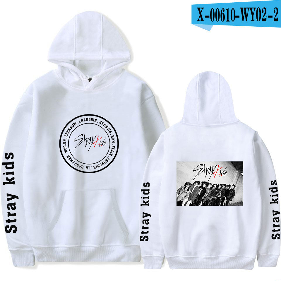 2019 new Korean men's group stray kids Korean version trend hooded sweaters for men and women