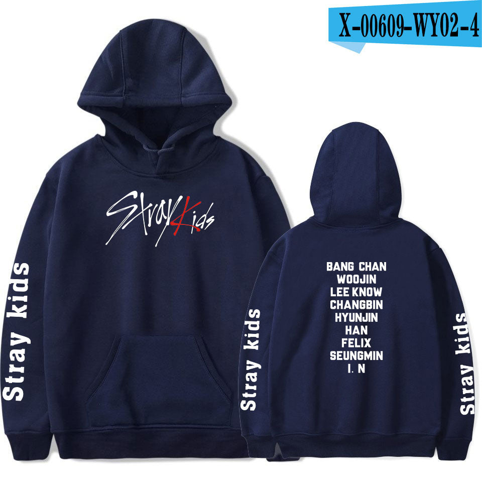 2019 new Korean men's group stray kids Korean version trend hooded sweaters for men and women