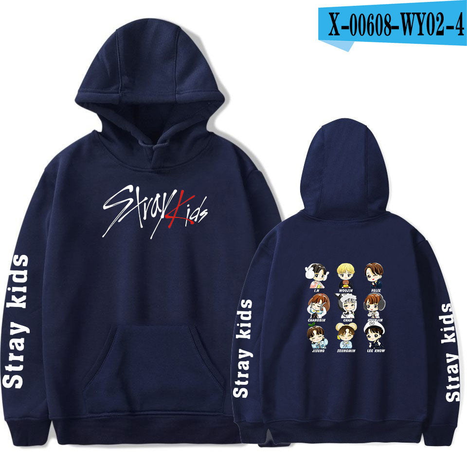 2019 new Korean men's group stray kids Korean version trend hooded sweaters for men and women