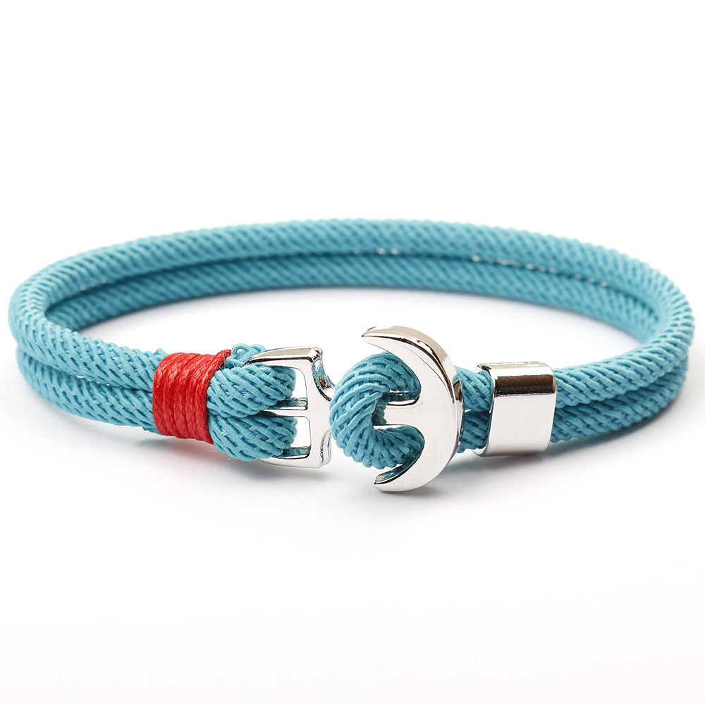 2019 New Aircraft Titanium Steel Navy Anchor Zodiac Year Red Rope Milan Rope Bracelet Hand Jewelry Bracelet