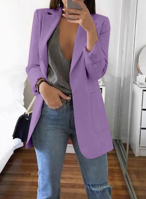 AliExpress wish Amazon 2019 European and American hot-selling fashion lapel slim cardigan temperament suit jacket for women