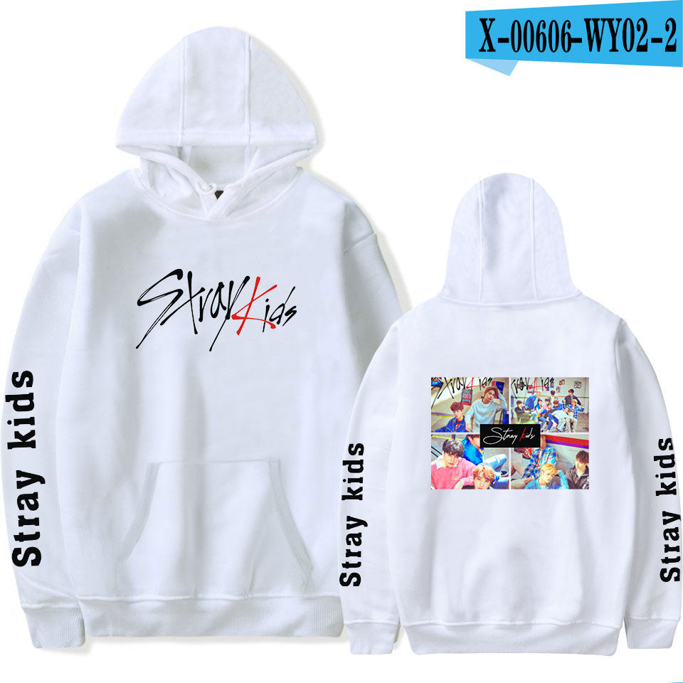 2019 new Korean men's group stray kids Korean version trend hooded sweaters for men and women