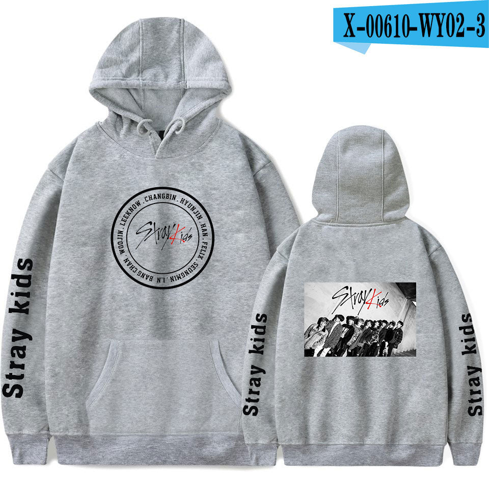 2019 new Korean men's group stray kids Korean version trend hooded sweaters for men and women