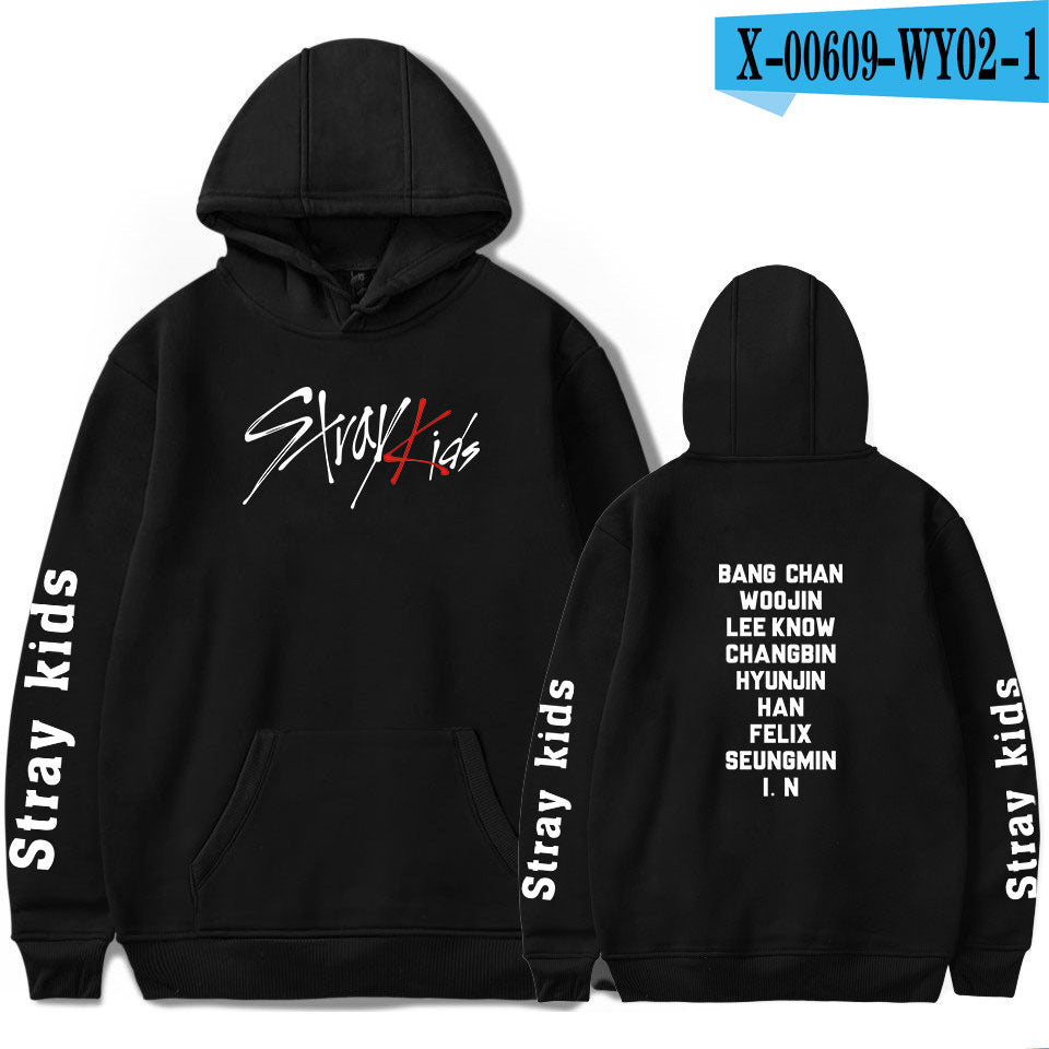 2019 new Korean men's group stray kids Korean version trend hooded sweaters for men and women