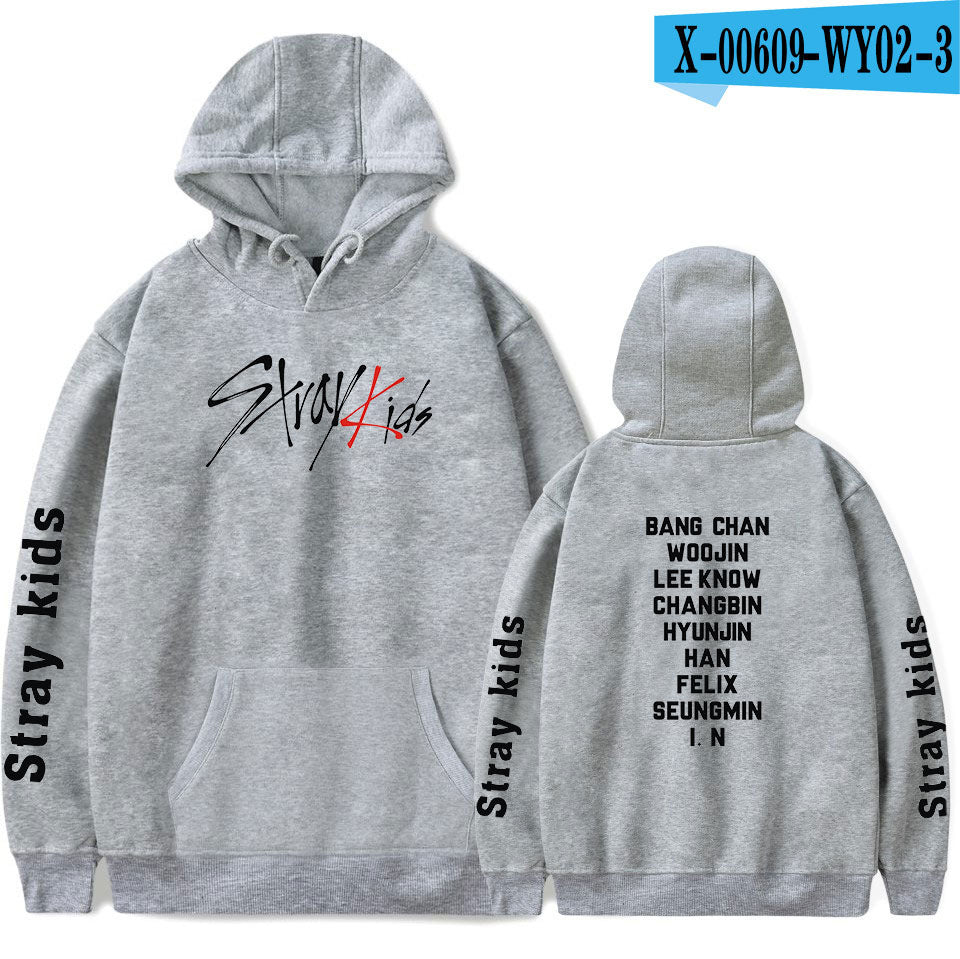 2019 new Korean men's group stray kids Korean version trend hooded sweaters for men and women