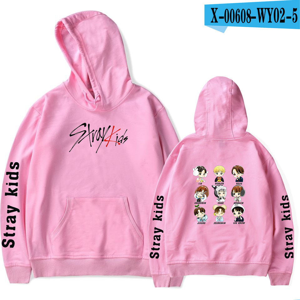 2019 new Korean men's group stray kids Korean version trend hooded sweaters for men and women