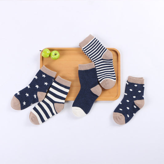 Wholesale spring and autumn boys and girls baby cotton socks baby socks newborn cute cartoon medium tube children's socks