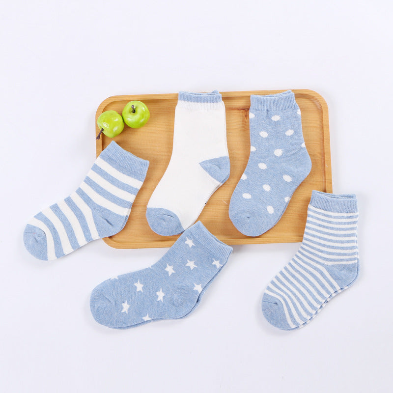 Wholesale spring and autumn boys and girls baby cotton socks baby socks newborn cute cartoon medium tube children's socks