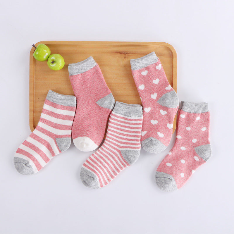 Wholesale spring and autumn boys and girls baby cotton socks baby socks newborn cute cartoon medium tube children's socks