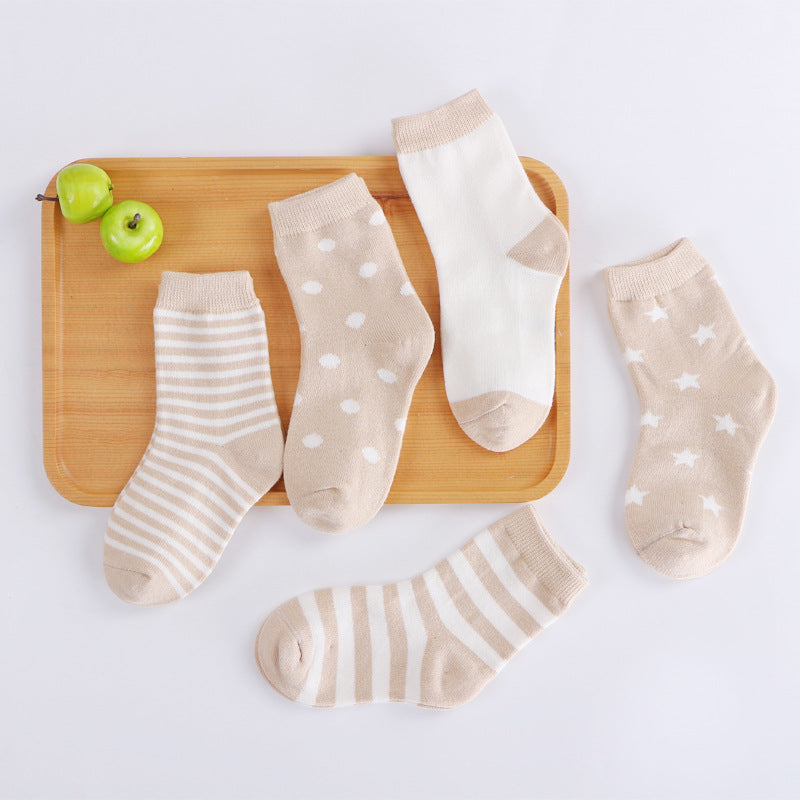 Wholesale spring and autumn boys and girls baby cotton socks baby socks newborn cute cartoon medium tube children's socks