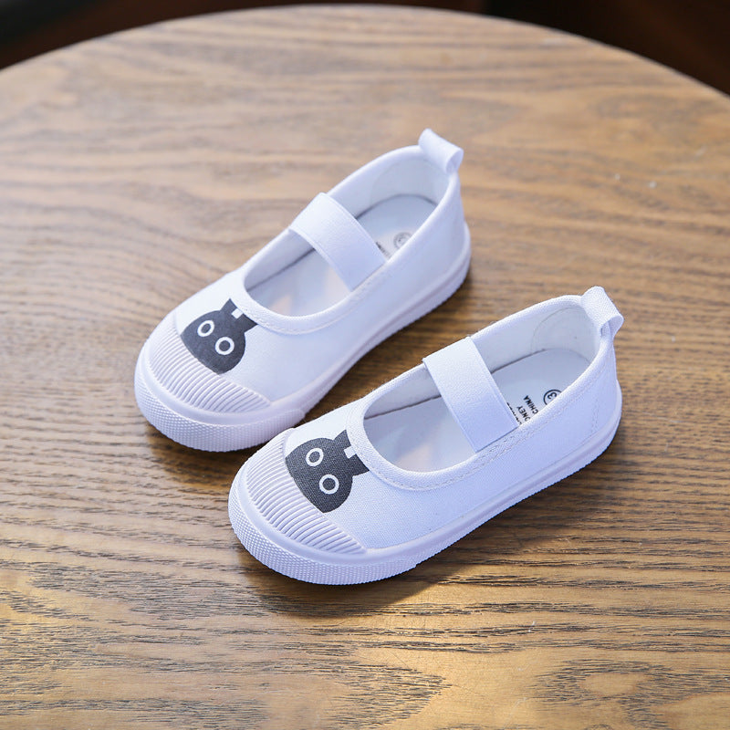 2020 spring and autumn new baby canvas shoes boys indoor shoes girls white shoes kindergarten students shoes wholesale