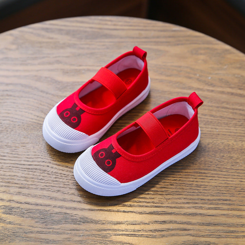 2020 spring and autumn new baby canvas shoes boys indoor shoes girls white shoes kindergarten students shoes wholesale