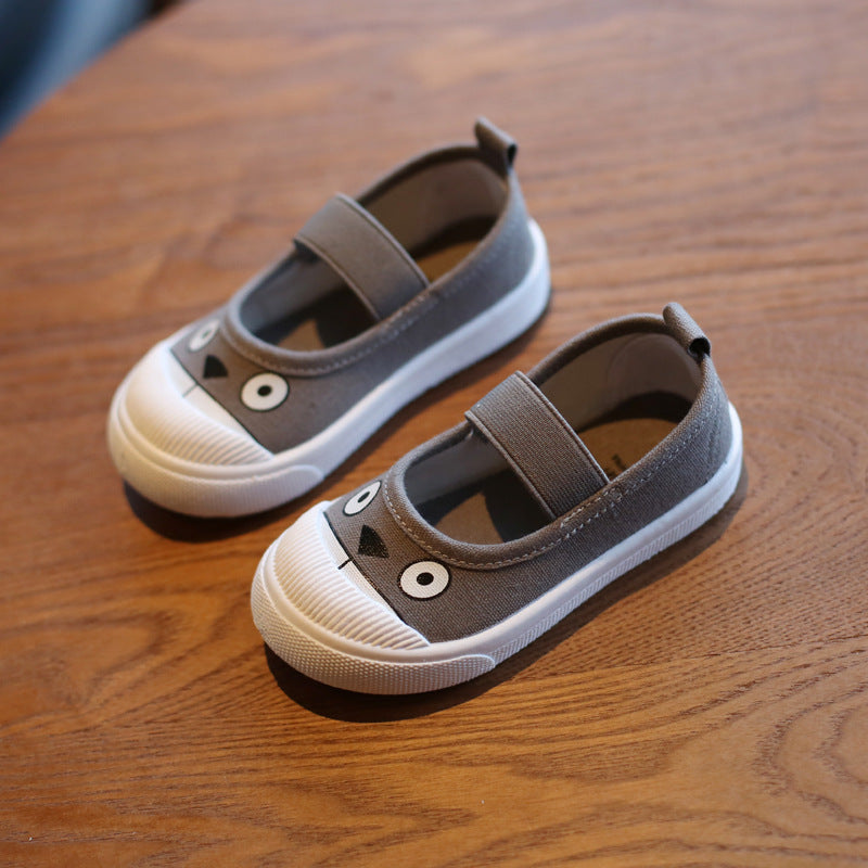 2020 spring and autumn new baby canvas shoes boys indoor shoes girls white shoes kindergarten students shoes wholesale