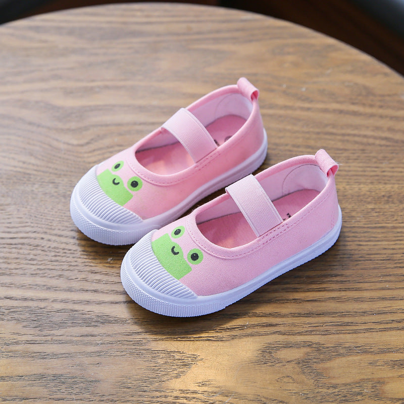 2020 spring and autumn new baby canvas shoes boys indoor shoes girls white shoes kindergarten students shoes wholesale