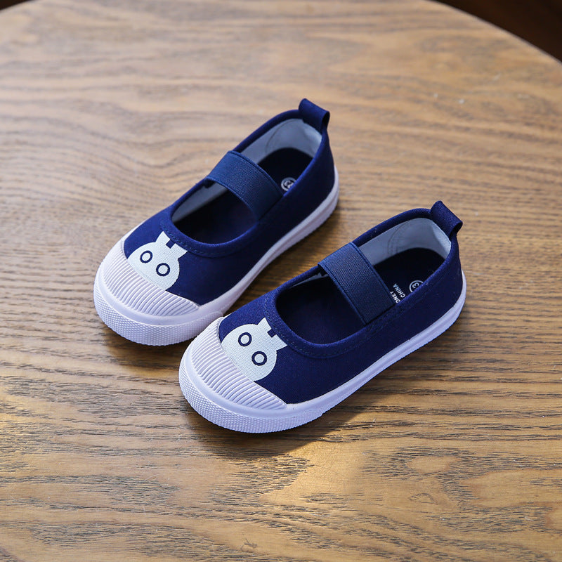 2020 spring and autumn new baby canvas shoes boys indoor shoes girls white shoes kindergarten students shoes wholesale