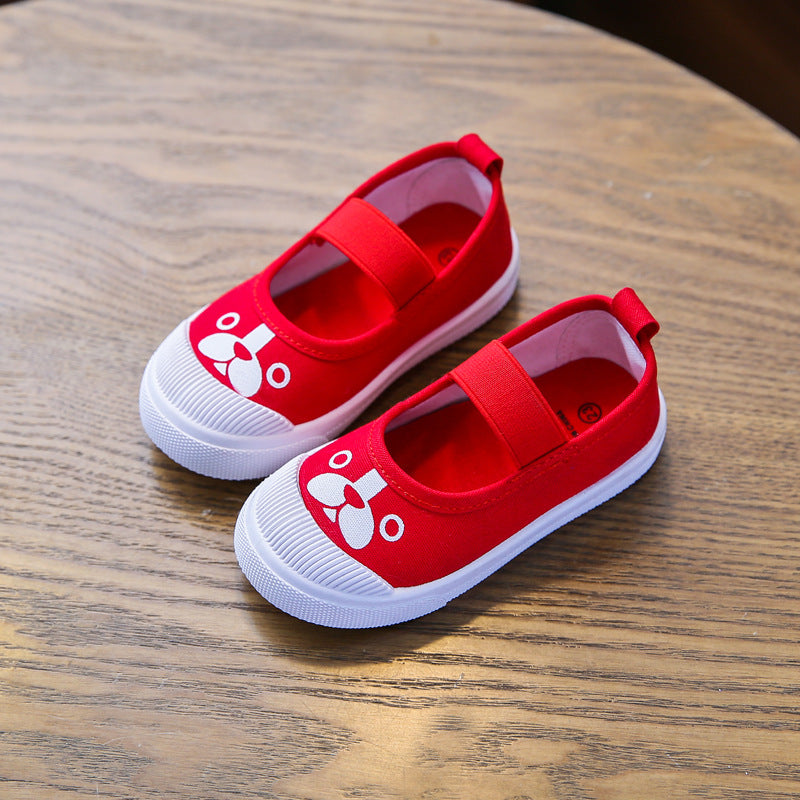 2020 spring and autumn new baby canvas shoes boys indoor shoes girls white shoes kindergarten students shoes wholesale