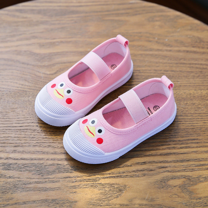 2020 spring and autumn new baby canvas shoes boys indoor shoes girls white shoes kindergarten students shoes wholesale