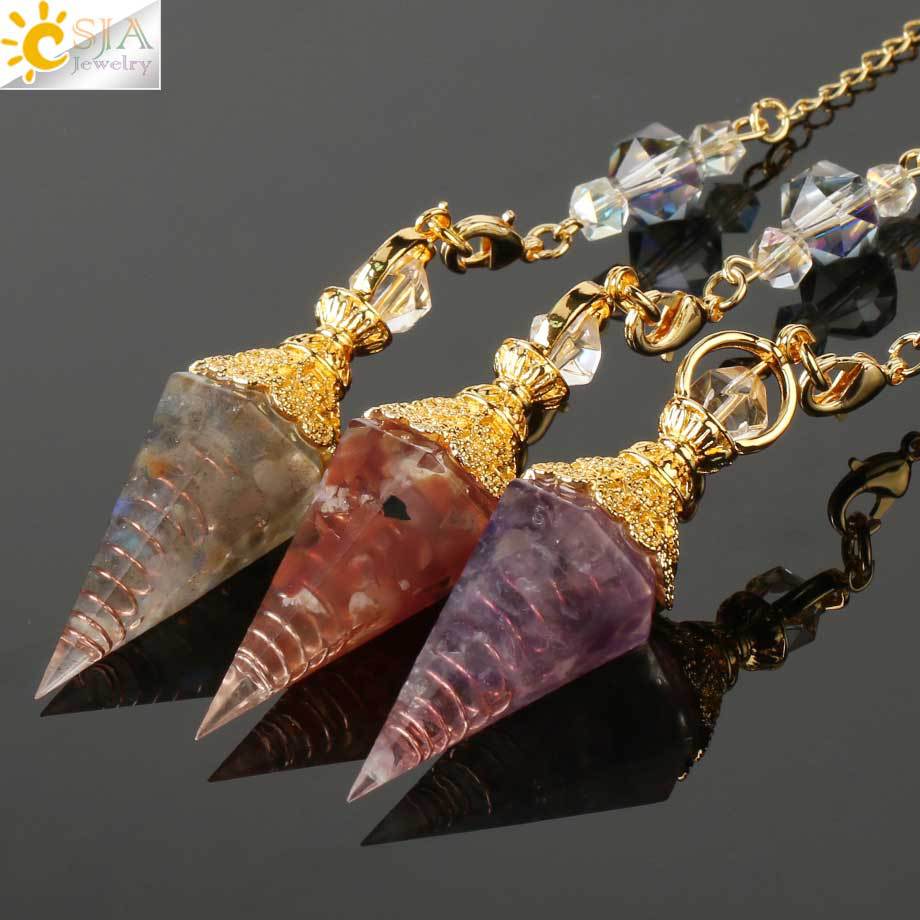 AliExpress explosion models mixed aura natural pendulum crystal pendant yoga gold-plated Buddha meditation idea concentrated jewelry