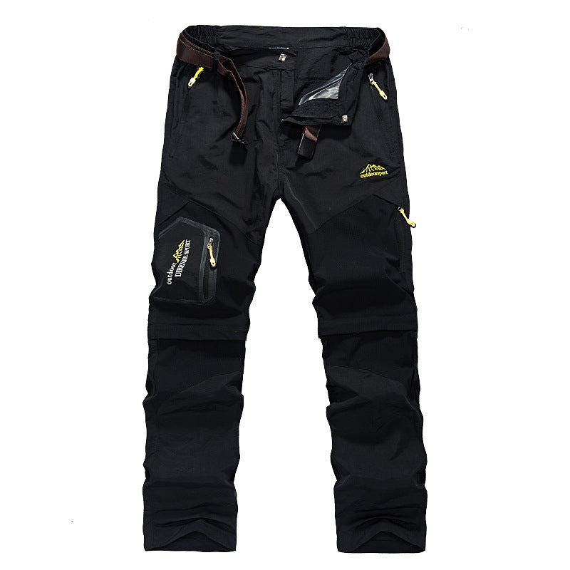 AliExpress Amazon Explosion Style Men's Quick-Drying Pants Detachable Two-pants Stretch Quick-drying Pants Outdoor Multi-pocket Mountaineering Pants