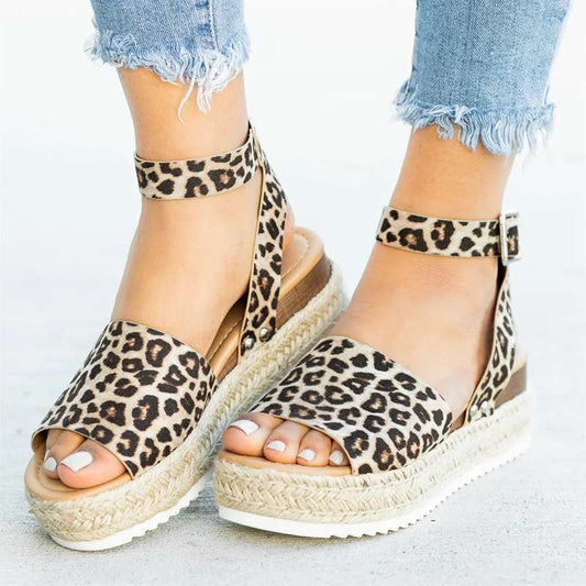 wish Amazon ebay2020 summer new European and American foreign trade hemp rope wedge heel light bottom fish mouth sandals female