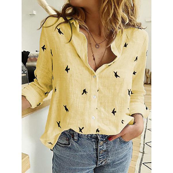 2021 spring and autumn Amazon ebay Europe and the United States solid color casual loose long-sleeved linen shirt in stock