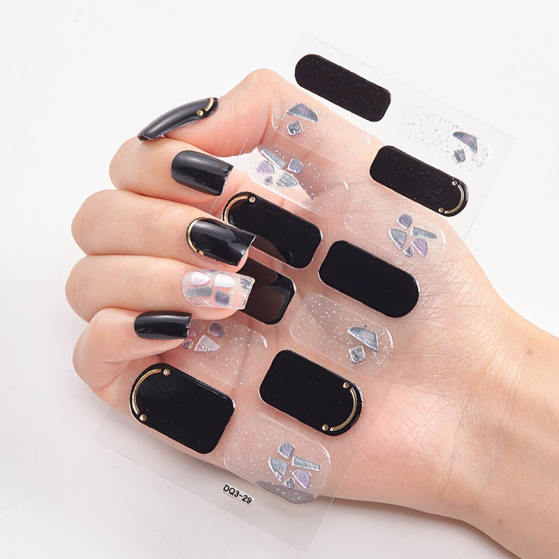 3d Laser Bronzing Craft Nail Applique Nail Sticker