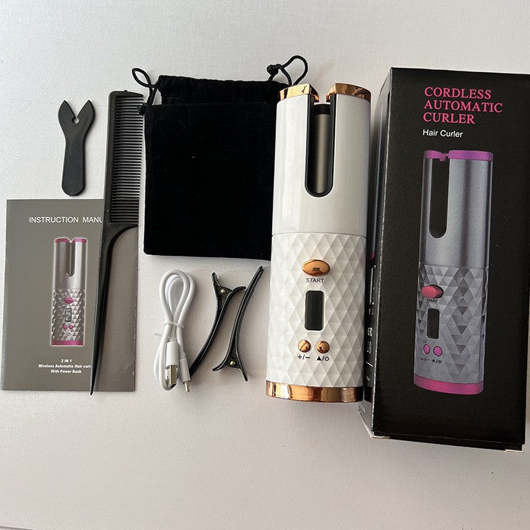 Wireless charging curling iron cross-border automatic curling artifact USB charging lazy portable home curling iron