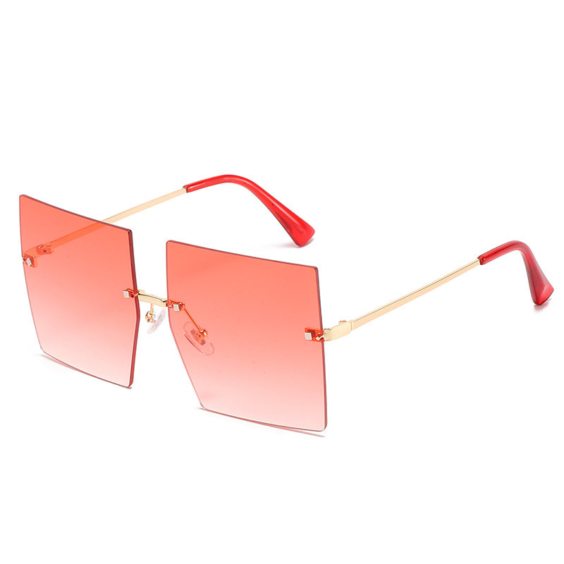 2020 cross-border new best-selling square frameless metal sunglasses European and American hot style simple fashion elegant sunglasses