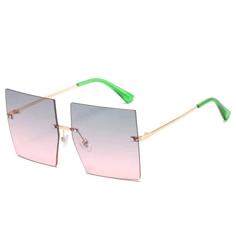 2020 cross-border new best-selling square frameless metal sunglasses European and American hot style simple fashion elegant sunglasses