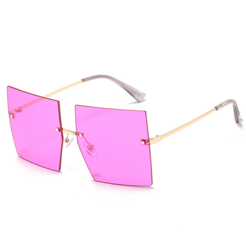 2020 cross-border new best-selling square frameless metal sunglasses European and American hot style simple fashion elegant sunglasses