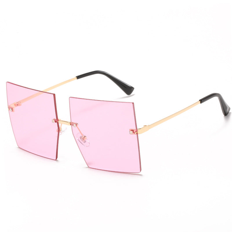 2020 cross-border new best-selling square frameless metal sunglasses European and American hot style simple fashion elegant sunglasses