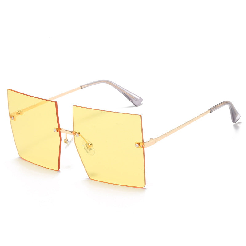 2020 cross-border new best-selling square frameless metal sunglasses European and American hot style simple fashion elegant sunglasses