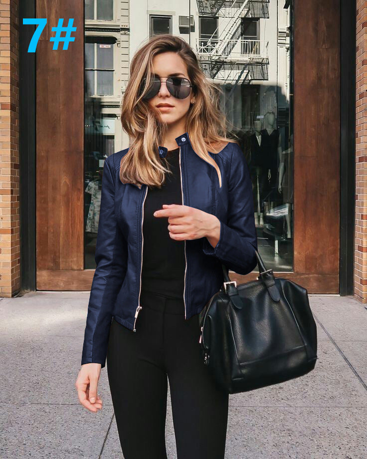 2024eBay Amazon hot sale temu European and American new products hot sale autumn and winter fashion leather suit small jacket women's clothing