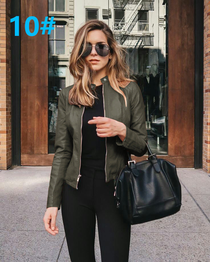 2024eBay Amazon hot sale temu European and American new products hot sale autumn and winter fashion leather suit small jacket women's clothing