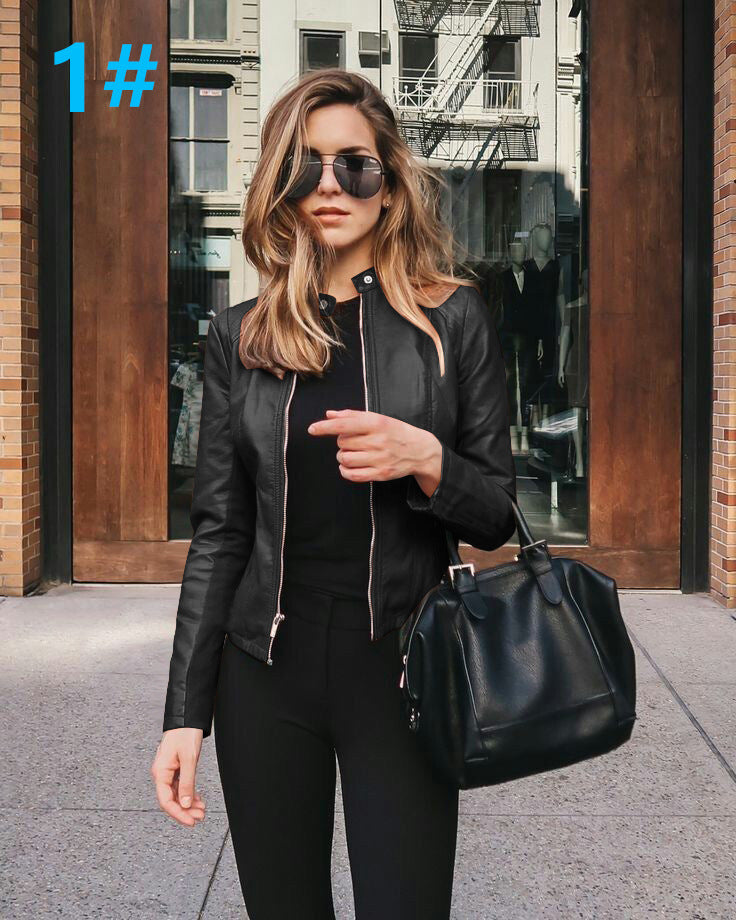 2024eBay Amazon hot sale temu European and American new products hot sale autumn and winter fashion leather suit small jacket women's clothing