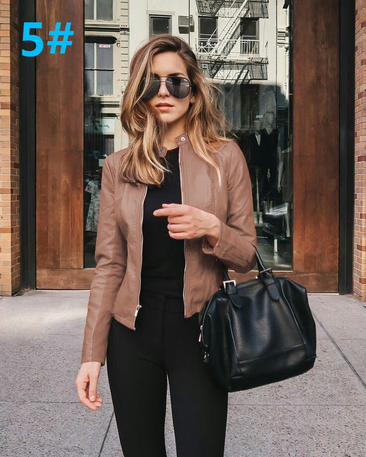 2024eBay Amazon hot sale temu European and American new products hot sale autumn and winter fashion leather suit small jacket women's clothing