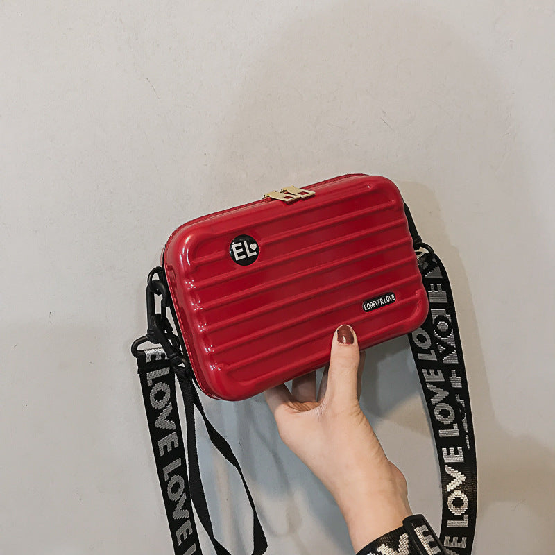 2019 trendy new fashion mini suitcase bag small square all-match single shoulder Messenger box bag personalized small bag